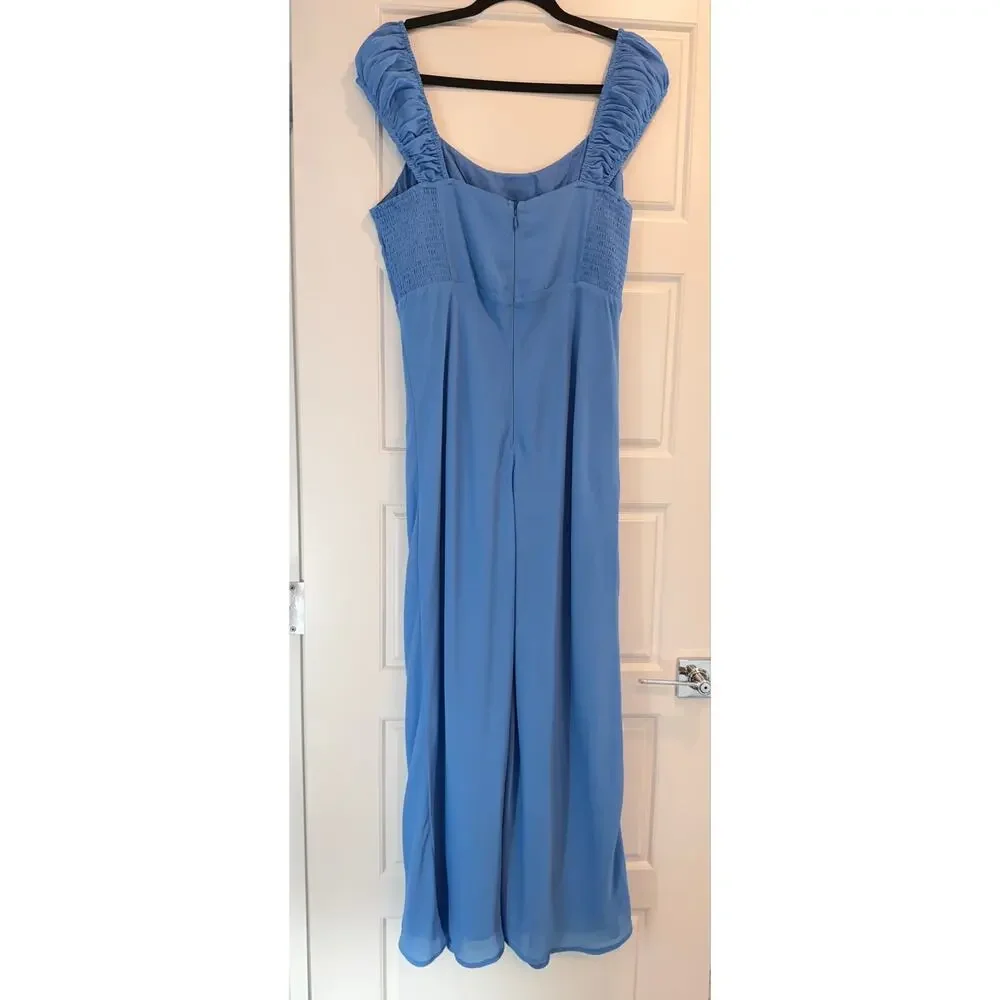 Abercrombie Gathered Sleeve Maxi Dress Size XL Wedding Party Regency Bridgerton